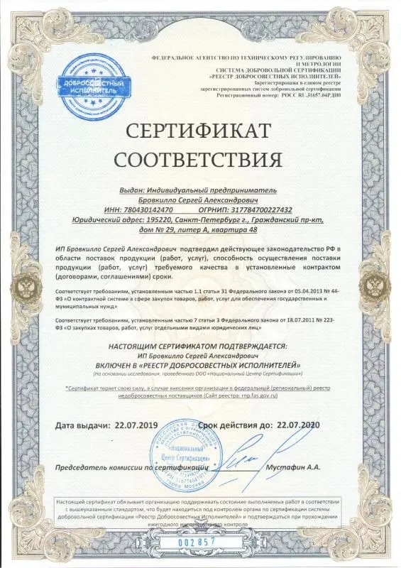 Реестр добросовестных исполнителей в Казани